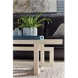 Bowery Hill Natural Wood Rectangle Cocktail Table with Interlocking Base