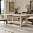 Bowery Hill Natural Wood Rectangle Cocktail Table with Interlocking Base