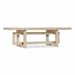 Bowery Hill Natural Wood Rectangle Cocktail Table with Interlocking Base