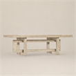 Bowery Hill Natural Wood Rectangle Cocktail Table with Interlocking Base