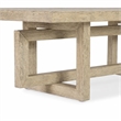 Bowery Hill Natural Wood Rectangle Cocktail Table with Interlocking Base
