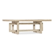 Bowery Hill Natural Wood Rectangle Cocktail Table with Interlocking Base