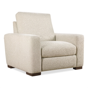 Bowery Hill Power Recliner with Headrest Control in Beige Upholstery