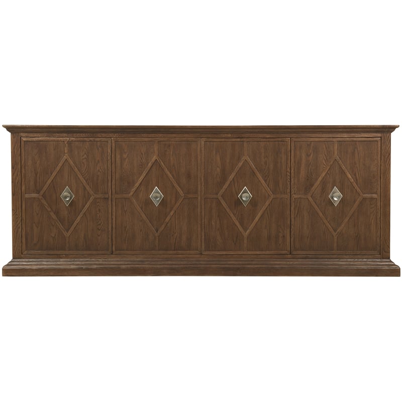 Bowery Hill Driftwood Entertainment Credenza in Medium Brown Wood