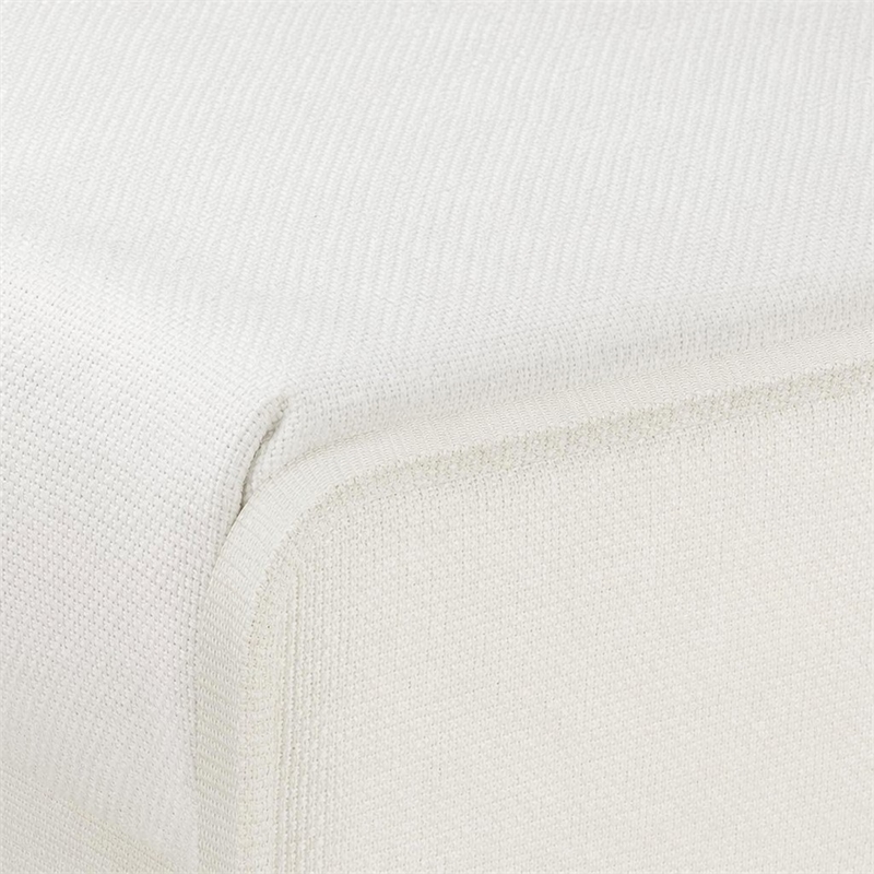 Bowery Hill Serenity Ashore Upholstered Cal King Panel Bed in White