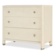 Bowery Hill Raffia Three-Drawer Chest with Cream Flax Finish