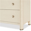 Bowery Hill Raffia Three-Drawer Chest with Cream Flax Finish