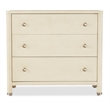 Bowery Hill Raffia Three-Drawer Chest with Cream Flax Finish