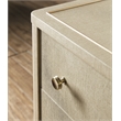 Bowery Hill Raffia Three-Drawer Chest with Cream Flax Finish
