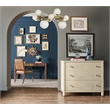 Bowery Hill Raffia Three-Drawer Chest with Cream Flax Finish