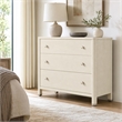 Bowery Hill Raffia Three-Drawer Chest with Cream Flax Finish