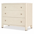 Bowery Hill Raffia Three-Drawer Chest with Cream Flax Finish