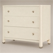 Bowery Hill Raffia Three-Drawer Chest with Cream Flax Finish