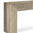 Bowery Hill Tivoli Metal Console Table in German Silver
