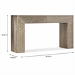 Bowery Hill Tivoli Metal Console Table in German Silver