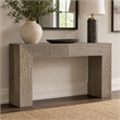 Bowery Hill Tivoli Metal Console Table in German Silver