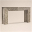 Bowery Hill Tivoli Metal Console Table in German Silver