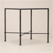 Bowery Hill Grey Metal End Table with Marble Square Top