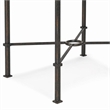 Bowery Hill Grey Metal End Table with Marble Square Top