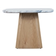 Bowery Hill Low Nesting Table with Quartz Stone Top and Oak Base