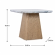 Bowery Hill Low Nesting Table with Quartz Stone Top and Oak Base