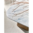 Bowery Hill Low Nesting Table with Quartz Stone Top and Oak Base