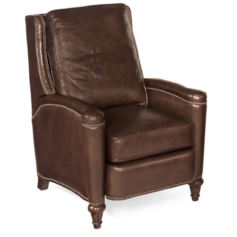 Bowery Hill Rylea Manual Push Back Recliner with Nailhead Trim