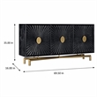 Bowery Hill 69 in Entertainment Console in Rustic Black Finish
