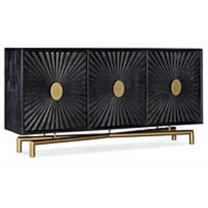 Bowery Hill 69 in Entertainment Console in Rustic Black Finish
