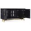 Bowery Hill 69 in Entertainment Console in Rustic Black Finish