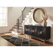 Bowery Hill 69 in Entertainment Console in Rustic Black Finish