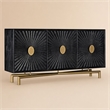 Bowery Hill 69 in Entertainment Console in Rustic Black Finish