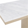 Bowery Hill Console Table Stone Top Natural Wood Base Rectangular Shape