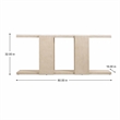 Bowery Hill Console Table Stone Top Natural Wood Base Rectangular Shape