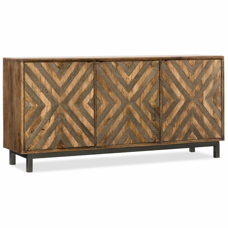 Bowery Hill Serramonte 69 in Mango Wood Console for Accent or Entertainment