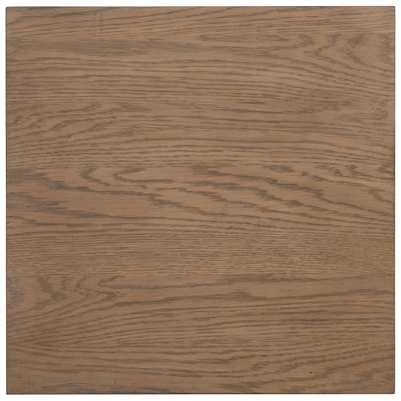 Bowery Hill Sonnet Square End Table with Oak Veneers in Medium Brown