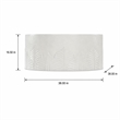 Bowery Hill Round Cocktail Table in White Wood with Embossed Finish