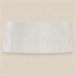 Bowery Hill Round Cocktail Table in White Wood with Embossed Finish