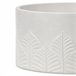 Bowery Hill Round Cocktail Table in White Wood with Embossed Finish
