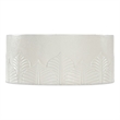 Bowery Hill Round Cocktail Table in White Wood with Embossed Finish