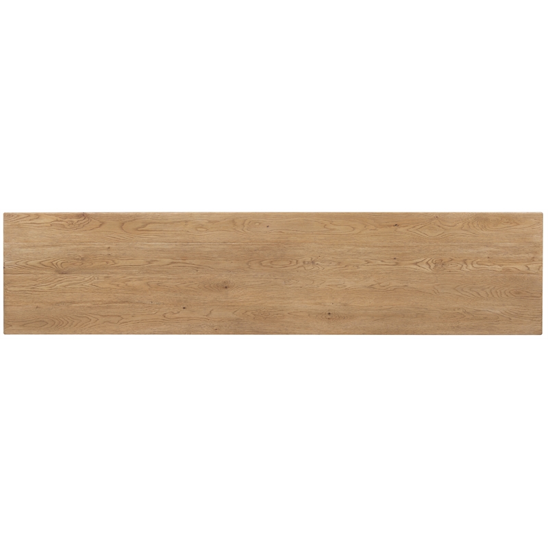 Bowery Hill Diamond-Front Credenza with Wine Storage in Light Brown