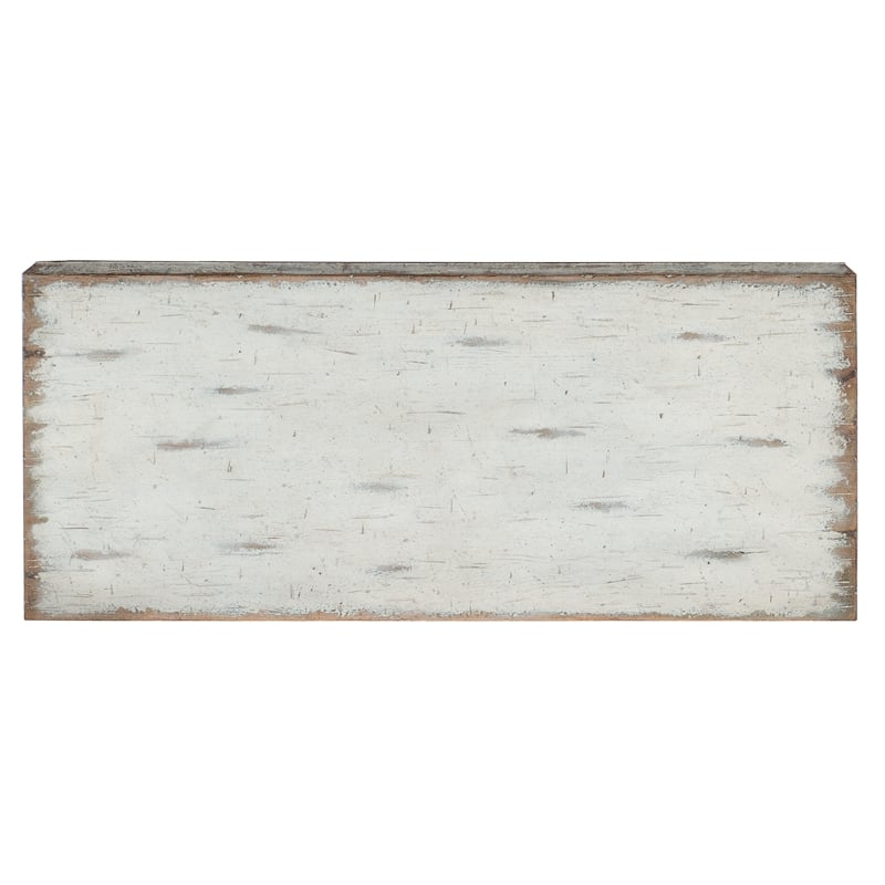 Bowery Hill 3-Drawer Accent Chest in Antique White Distressed Wood