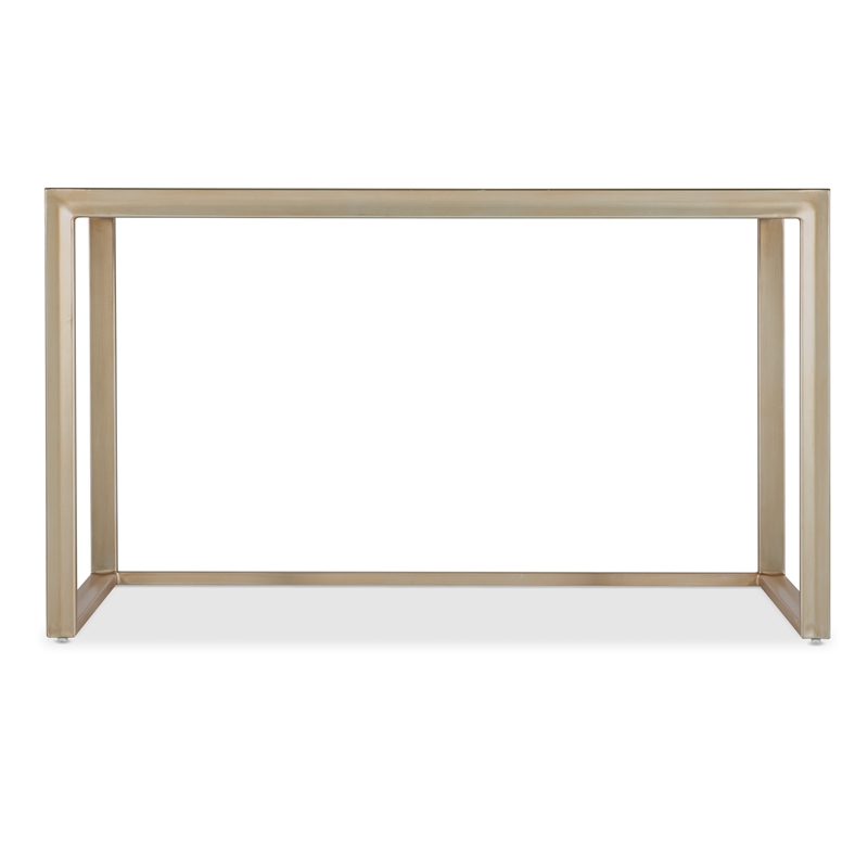 Bowery Hill Gold Glass Writing Desk with Floral Design 52