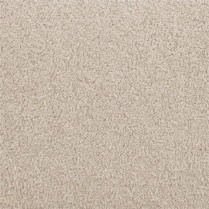 Bowery Hill Retreat Queen Panel Bed in Beige Wood with Fabric Upholstery