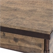 Bowery Hill St. Armand Rectangular End Table in Light Wood and Bronze