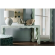 Bowery Hill Waverly Painted Console Table in Blue-Green Raffia Finish