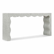 Bowery Hill Waverly Painted Console Table in Blue-Green Raffia Finish