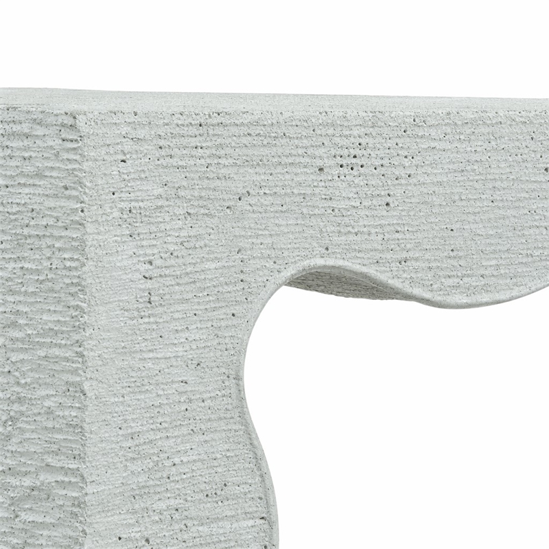Bowery Hill Waverly Painted Console Table in Blue-Green Raffia Finish