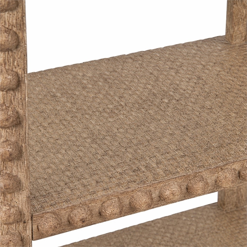 Bowery Hill Margo Etagere in Natural Wood Finish with 3 Shelves