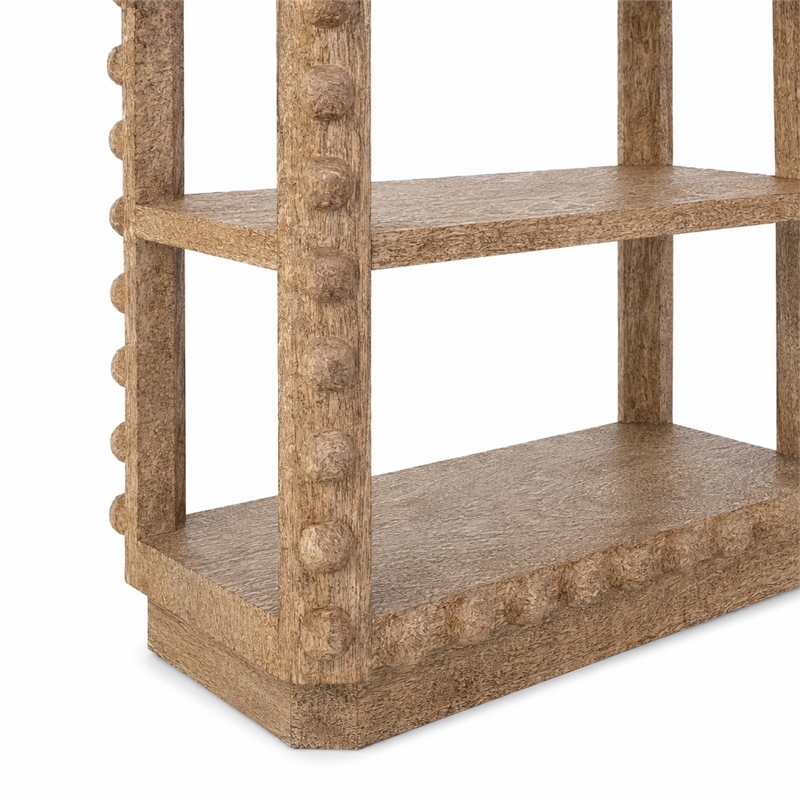 Bowery Hill Margo Etagere in Natural Wood Finish with 3 Shelves